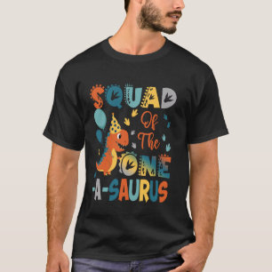 Squad des One-A-Saurus 2. Geburtstags-Dinosaurier T-Shirt