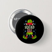 Squad Elf Matching Family Group Christmas Party Button (Vorne & Hinten)