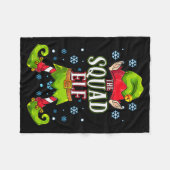 Squad Elf Matching Family Group Christmas Party Fleecedecke (Vorderseite (Horizontal))