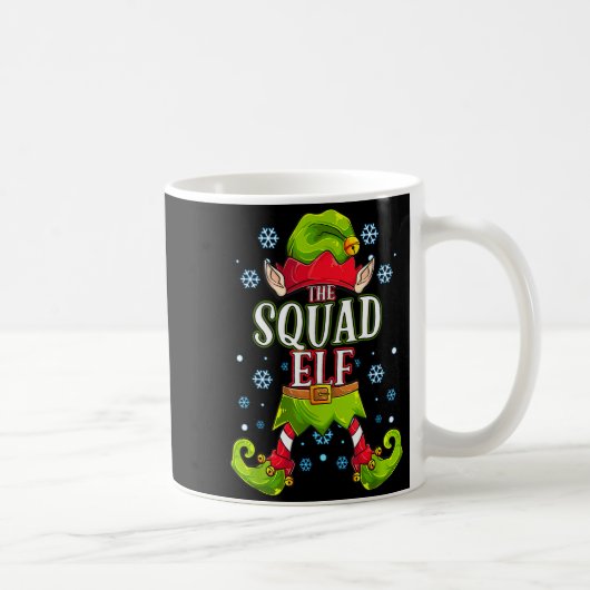 Squad Elf Matching Family Group Christmas Party Kaffeetasse (Rechts)