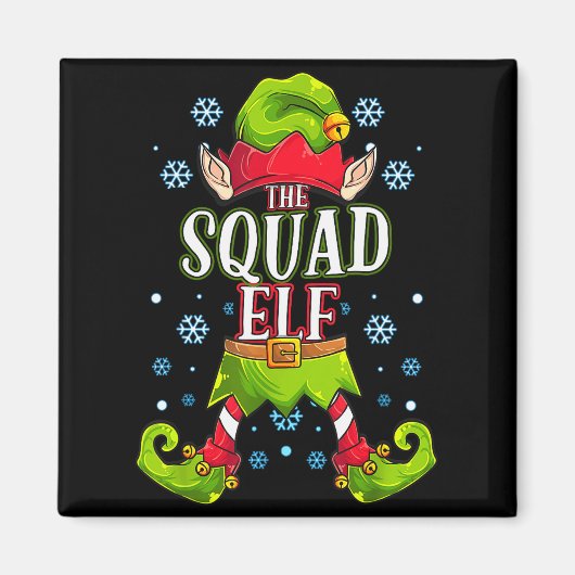 Squad Elf Matching Family Group Christmas Party Magnet (Vorne)