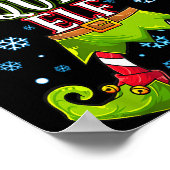 Squad Elf Matching Family Group Christmas Party Poster (Ecke)