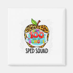 Squad Frohe 100. Schultag Gesichtsmaske Sped Ed  Magnet