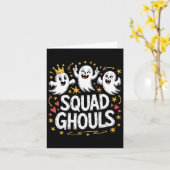Squad Ghosts Matching Funny Halloween 1 Karte (Gelbe Blume)