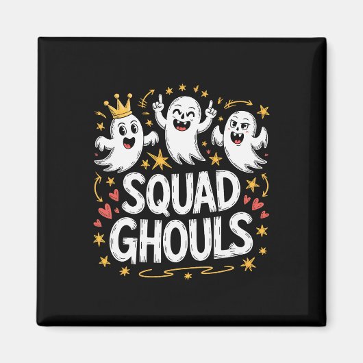 Squad Ghosts Matching Funny Halloween 1 Magnet (Vorne)