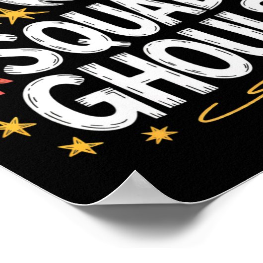 Squad Ghosts Matching Funny Halloween 1 Poster (Ecke)