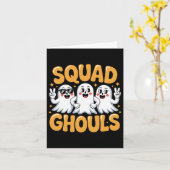 Squad Ghosts Matching Funny Halloween 2 Karte (Gelbe Blume)