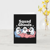 Squad Ghosts Matching Funny Halloween 5 Karte (Gelbe Blume)