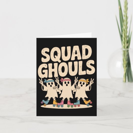 Squad Ghosts Matching Funny Halloween 6 Karte (Vorderseite)