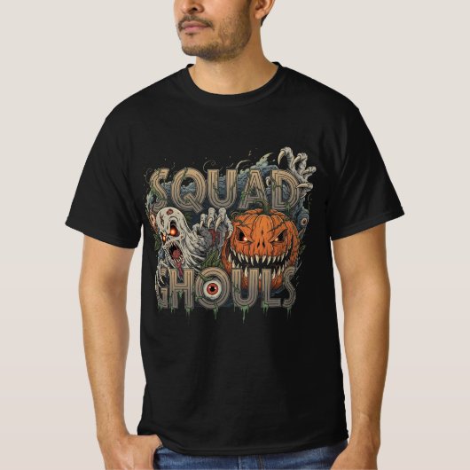 Squad Ghouls - bösartiger Halloween-Horror T-Shirt (Vorderseite)