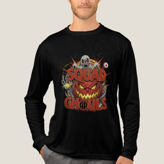 Squad Ghouls Comic Book Horror Halloween Tri-Blend Shirt (Vorderseite)