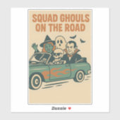 Squad Ghouls Cruisin' im Stil Aufkleber (Blatt)