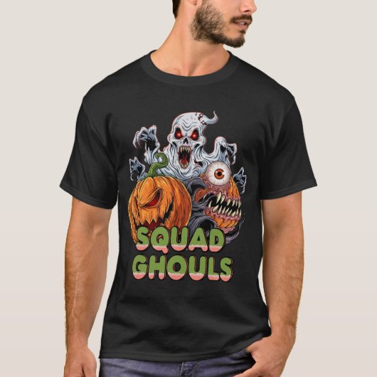 Squad Ghouls farbenfroher Halloween-T - Shirt (Vorderseite)
