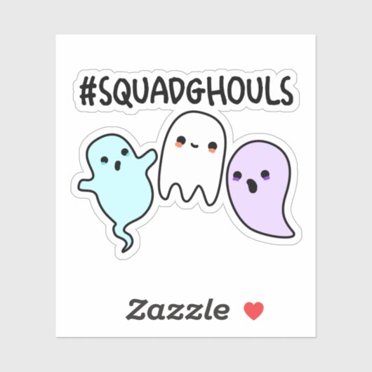 Squad Ghouls Funny Halloween Ghost Pun Aufkleber (Blatt)