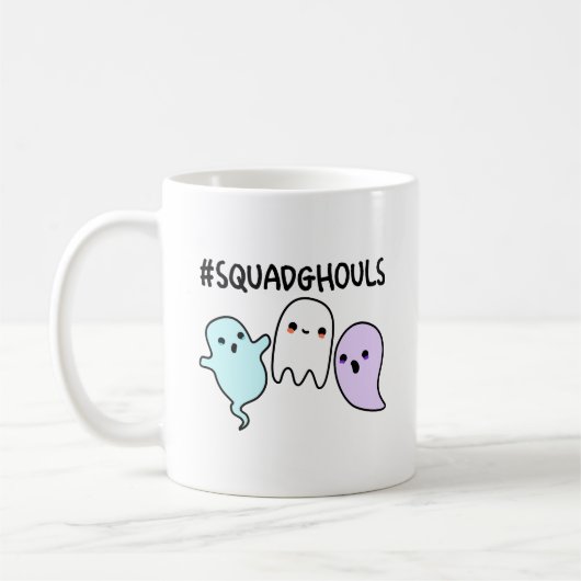 Squad Ghouls Funny Halloween Ghost Pun Kaffeetasse (Links)