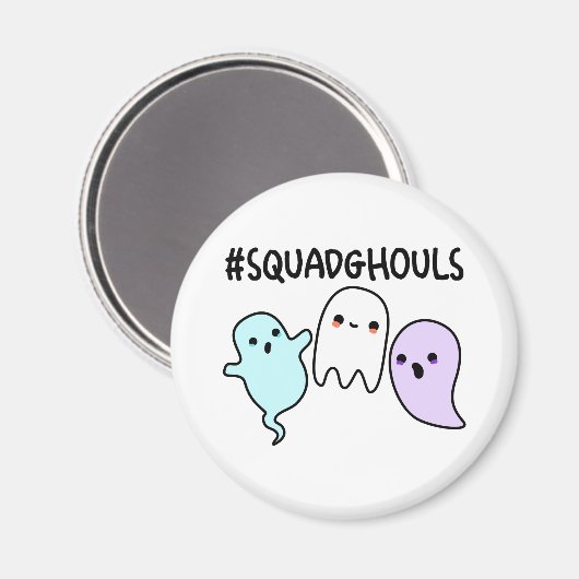 Squad Ghouls Funny Halloween Ghost Pun Magnet (Vorderseite/Rückseite)