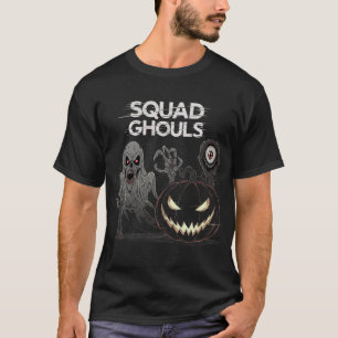 Squad Ghouls Glitch Horror Halloween T-Shirt