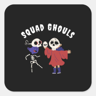 Squad Ghouls Halloween-Aufkleber - Süßer Grusel Quadratischer Aufkleber