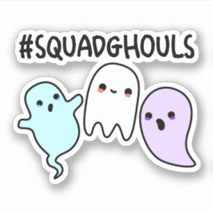 Squad Ghouls Lustiger Halloween-Geist-Wortwitz  Aufkleber