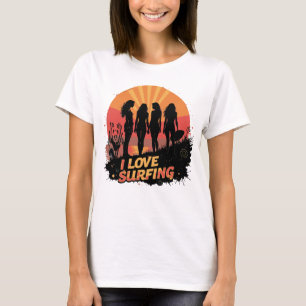 Squad Girls Ilove Surfen Insel Cute Meer T-Shirt