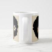 Squad Goals | Black Afro | Beige Jumbo-Tasse (Rückseite)