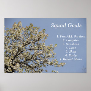 Squad Goals, Fun, Party, Liebe, Cooles Poster