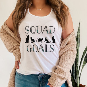 Squad Goals Funny Cat Lady Tank Top