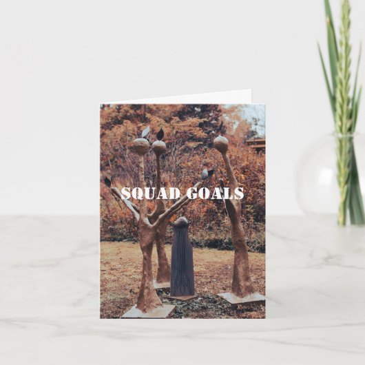 Squad Goals Grußkarte für Bestie oder Familie Dankeskarte (Vorderseite)