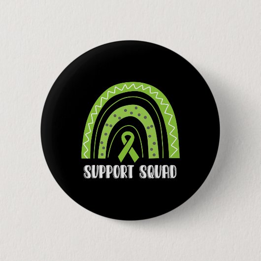 Squad Green Rainbow Kidney Disease Awareness Button (Vorderseite)