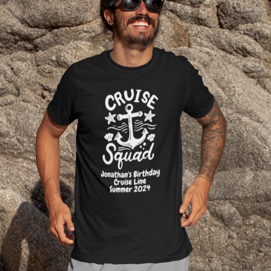 Squad Group Friends Custom Birthday White T-Shirt