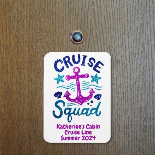 Squad Group Friends Custom Cabin Door Magnet