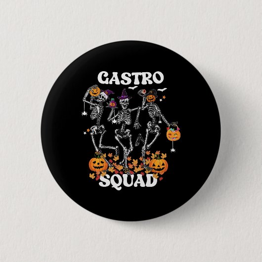 Squad Halloween Skeleton Dancing Endoscopy Nurse G Button (Vorderseite)
