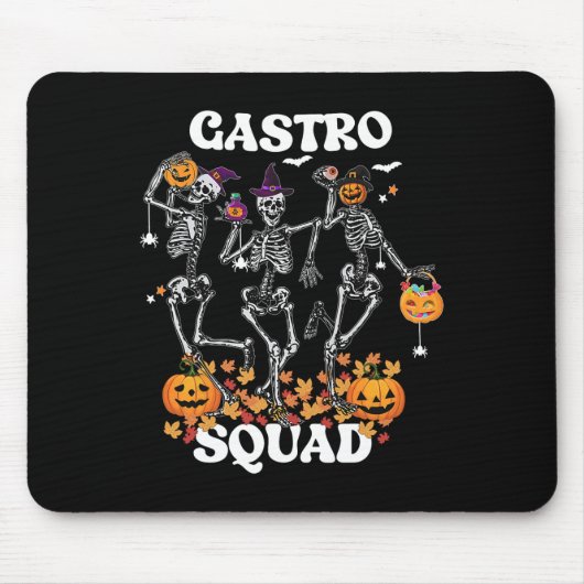 Squad Halloween Skeleton Dancing Endoscopy Nurse G Mousepad (Vorne)
