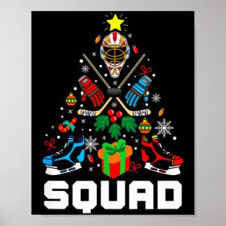 Squad Hockey Weihnachtsbaum Ornamente lustig Poster