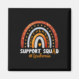 Squad Leukemia Awareness Orange Ribbon Regenbogen Magnet