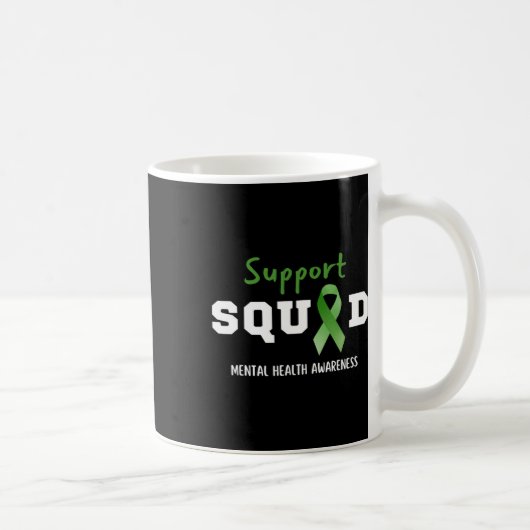 Squad Mental Health Awareness Fun Green Ribbon Kaffeetasse (Rechts)