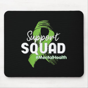 Squad Mental Health Awareness Lime Green Ribbon 1 Mousepad
