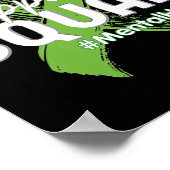 Squad Mental Health Awareness Lime Green Ribbon Poster (Ecke)