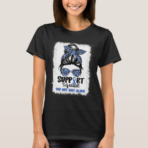Squad Messy Bun Blue Warrior Ataxia Bewusstsein T-Shirt