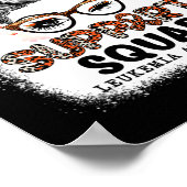 Squad Messy Bun Butterfly Orange Ribbon Leukemia Poster (Ecke)