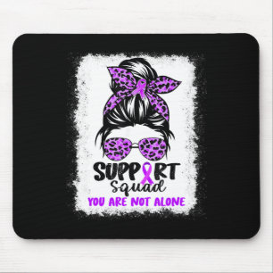 Squad Messy Bun Lila Warrior Alzheimerheimer Awa Mousepad