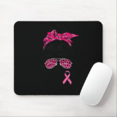 Squad Messy Bun Pink Krieger Brustkrebs Awarene Mousepad (Mit Mouse)
