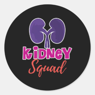 Squad Nephrologie Nurse Dialyse Techniker 1 Runder Aufkleber