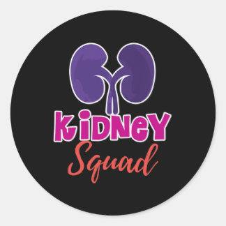 Squad Nephrologie Nurse Dialyse Techniker 1 Runder Aufkleber