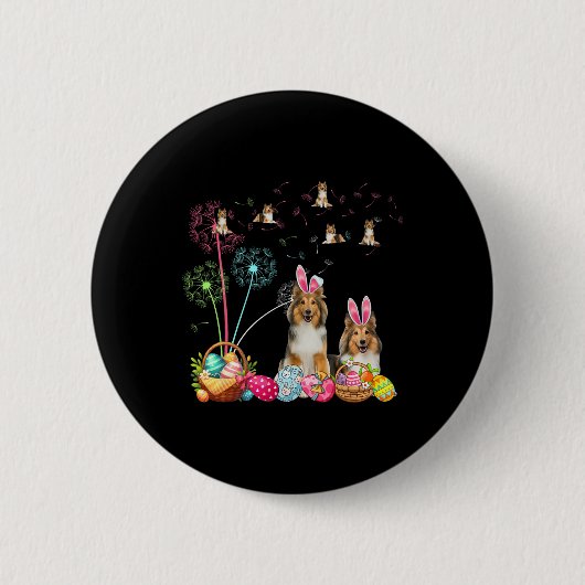 Squad Oaster Couple Bunny Shelties Dandela Hunt Button (Vorderseite)
