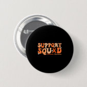 Squad Orange Ribbon Leukemia Blood Cancer Button (Vorne & Hinten)
