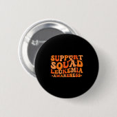 Squad Orange Ribbon Leukemia Blood Cancer Button (Vorne & Hinten)