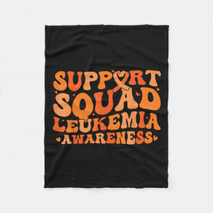 Squad Orange Ribbon Leukemia Blood Cancer Fleecedecke