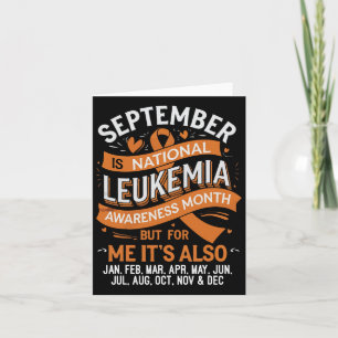 Squad Orange Ribbon Leukemia Blood Cancer Karte