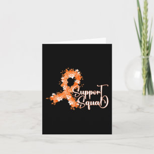 Squad Orange Ribbon Leukemia Blood Cancer Karte